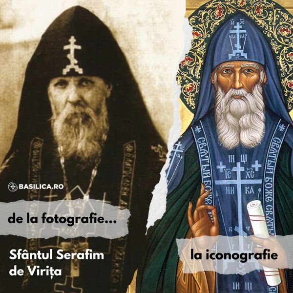 Sfântul Serafim de Virița (1865 - 1949) Deși a avut chemare către călugărie de când era copil, a depus voturile monahale abia la vârsta de 55 ani. A devenit milionar la o vârstă fragedă, s-a căsătorit, a avut copii, dar nu s-a îndepărtat niciodată de Dumnezeu, folosindu-și averea pentru a-i hrăni pe săraci, a ajuta mănăstirile și pentru a ridica spitale pentru bolnavi. După Revoluția din 1917, a intrat în monahism împreună cu soția sa, cu toate că aveau posibilitatea financiară să părăsească țara. După acest moment, și-a început lucrarea ca duhovnic. S-a retras la Virița, unde a suferit foarte mult de pe urma reumatismului și a nevralgiilor, dar asta nu l-a împiedicat să se roage o mie de zile pe o piatră, asemenea ocrotitorului său, Sf. Serafim de Sarov. A trecut la Domnul în 21 martie 1949, fiind canonizat în anul 2000 - foto preluat de pe www.facebook.com/basilica.ro