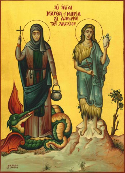 Sf. Mironosițe Maria și Marta, surorile Dreptului Lazăr (Secolul I D.Hr.) - foto preluat de pe doxologia.ro