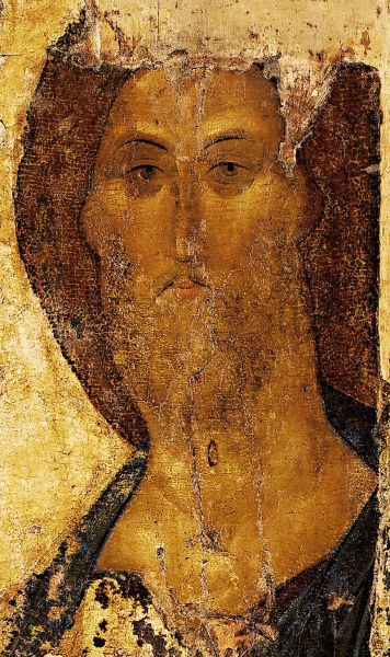 Hristos Mântuitorul (Andrei Rubliov, cca. 1410, Galeria Tretiakov, Moscova) - foto preluat de pe en.wikipedia.org