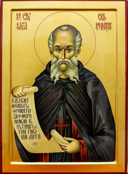 Sf. Cuv. Sava cel Sfințit (439 - 532) - foto preluat de pe basilica.ro