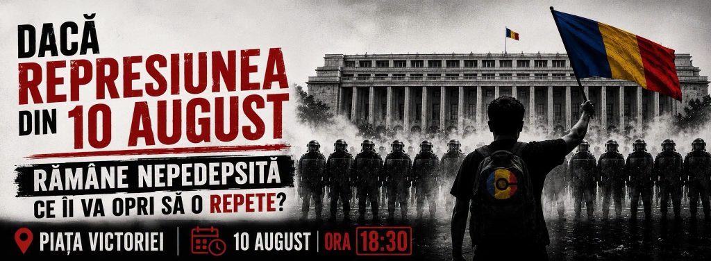Protest în Piața Victoriei la 8 ani de la 10 August